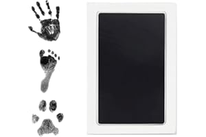 HYX Pet Safe Non-toxic Paw Print Ink Pad Kit, Handprint and Footprint Kit with 2 Print cards (Black)