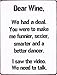 Produktbild 1art1 98078 Wein - Dear Wine, We Had A Deal, You were to Make Me Funnier, Sexier, Smarter and A Better Dancer, I Saw The Video, We Need to Talk Poster Blechschild 35 x 26 cm