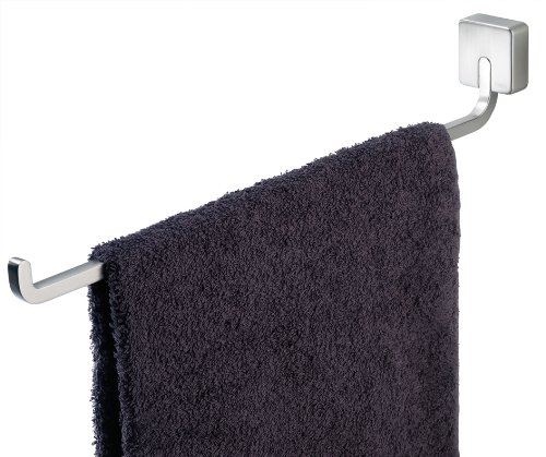 Tiger 38673_09 Impuls; einarmiger Handtuchhalter Korpus Edelstahl und Zamac Variante in mattem, gebürstetem Edelstahl