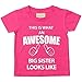 This is What An Awesome Big Sister Looks Like Pink Tshirt Baby Toddler Kids Available in Sizes 0-6 Months to 14-15 Years New Baby Sister Gift