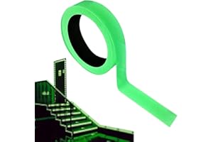 GIMOCOOL Cinta Adhesiva Luminosa, 5M x 2CM Cinta Fluorescente Adhesiva, Cinta Autoadhesiva Etiqueta de Seguridad Luminoso Fluorescente Verde, Estable, Seguridad