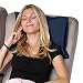 Produktbild HappyLuxe Odyssey Luxus Reisekissen, hoch bewertet, beste Luft-Reise-Accessoires, zum Sonnenbaden, Flugreise, bequemen Pendler, Auto, Bus, Bahn, Flugzeug, besser als aufblasbare, kommt mit Ohrstöpsel (Blau)