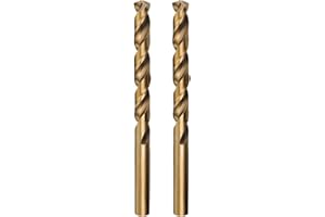 Misuyue M35 Cobalt HSS Twist Drilling Bits, 2pcs Metal Drill Bit 8mm/0.314", Carbide Drill Bits for Stainless Copper Wood Plastic Aluminum and other Hard Materials