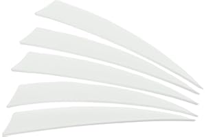 PATIKIL Plumes de flèche 50 Pcs 5 Pouces Flèche Plume de Dinde Empennage Aile Gauche Blanc pour Tir sur Cible DIY