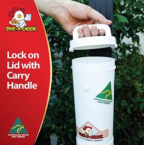 DINE A CHOOK Set 1x 3.5l Geflügel Futterautomat & 1x 4l Tränkautomat - 8
