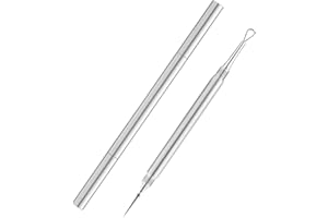 BIBITI Pickel Ausdrücken Werkzeug,Mitesserentferner Edelstahl Lanzettennadel Akne Komedonenquetscher Pickelentferner Mitesser Entferner Blackhead Remover Tool Milien Entfernen Nadel,für Comedone Extractor