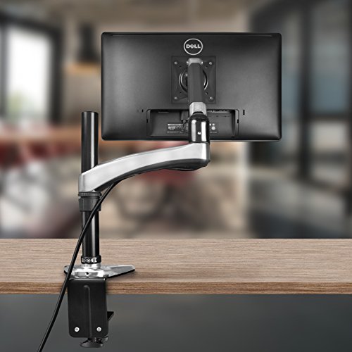 Duronic DM651X2 Monitor-Tischhalterung für einen LCD/LED Computer Bildschirme / Fernsehgeräte, mit Höhenverstellung durch Gasspannungsregelung / Neig, Schwenk und Rotierfunktion - 5