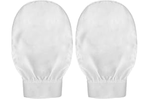 FGJCJ Guanto Esfoliante in Seta, 2 Pezzi Guanto Scrub Corpo in Seta, Guanti Esfolianti per il Corpo Doccia, Guanti Scrub Corpo Doccia, Rimuove la Pelle Morta Efficacemente Corpo e Viso