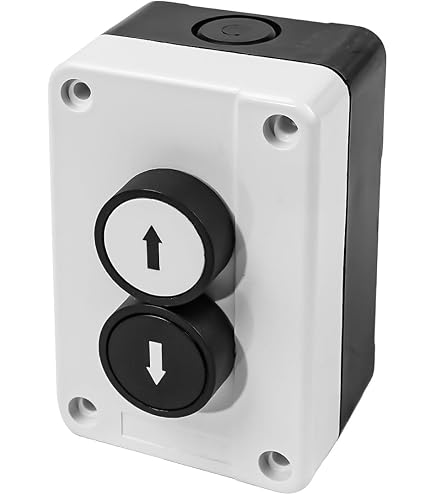 Boîte De Commande à Boutons-poussoirs - 3 Boutons (Haut/Bas/Stop) - IP32 - Coque ABS - Pour Contrôle Industriel, Chariot élévateur