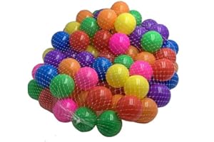 DIVCHI 100PCS Soft Plastic Mini Play Balls Multi Vibrant Colors - durable, No Sharp Edges, Non Toxic, Phthalate & BPA Free - Use in Kids or Toddler Ball Pit (100PCS)