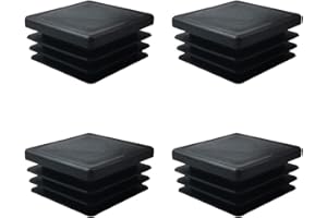 PLABBDPL Tappi per Gambe della Sedia, 4 Pezzi Tappi per Tubi 30x30 mm Tappi Quadrati Neri Tappi Inserti a Lamelle di Protezione per Piedi Tubulari Quadrati di Mobili Sedie Scrivania