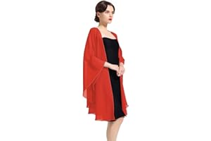 BEAUTELICATE Femme Étole Châle Elégant Foulard Boléro Cape en Mousseline de Soie pour Robe de Soirée Mariage Mariée Cérémonie