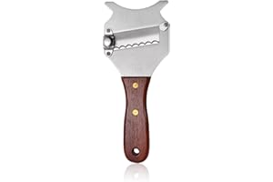 EIHI 1 Pezzi Affetta Tartufo, Affettatrice Professionale per Tartufo, Regolabile Affetta Verdure, in Acciaio Inox, Multifunzione, per Burro, Cioccolato, Formaggio, con Manico in Legno