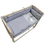 Beistellbett Kinderbett Gitter Himmelbett Babybett Bett Stillbett inkl. 9 tlg. Zubehör - 5