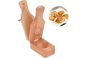 BEKASA Tostonera Plantain Chip Maker, 2 in 1 Tostonera Plantain and Banana Smasher Maker, Wooden Plantain Masher for Fried Plantain Chips