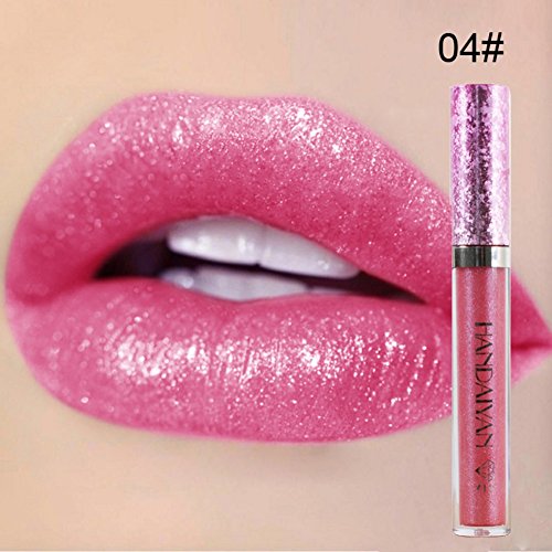 ROMANTIC BEAR 6 Farben Metallic Schimmer Liquid Lippenstift Langlebig Matt Wasserdicht Feuchtigkeitsspendende Lipgloss
