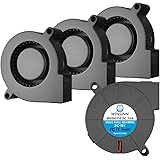 WINSINN Ventilateur de soufflage 50 mm 12 V 5015 Double roulement à billes 50 x 15 mm Turbine Turbo Brushless – Haute vitesse