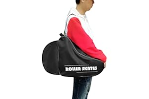 QCHOMEE Roller Skate Bag Ice/Inline Skate & Helmet Skates Storage Carry Bag Thickened Waterproof Oxford Large Capacity Roller Skates Storage Shoulder Bag Handbag for Children Kids Black