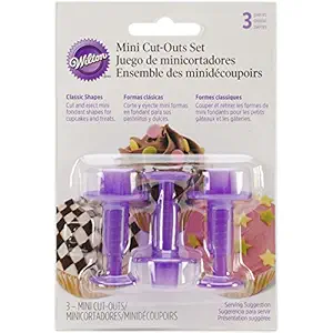 Wilton 1907-1347 Fondant 3-Piece Cutters, Classics, Mini