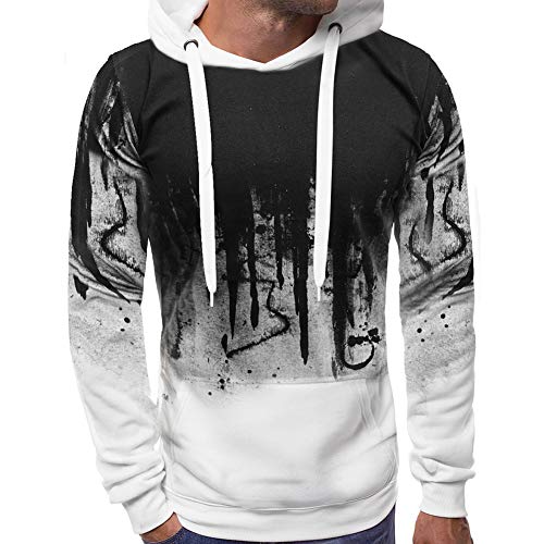 Preisvergleich Produktbild Herren Kapuzenpullover PersöNlichkeit Briefdruck Casual Herrenhemd (M-2Xl) Multi-Color Optional White XXL