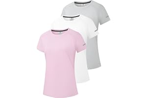 HOLURE 1 or 3 Pack Women's Rash Guard UPF 50+ Sun Protection Short/Long Sleeve T-Shirts Lightweight Quick Dry SPF UV Swim Shirt