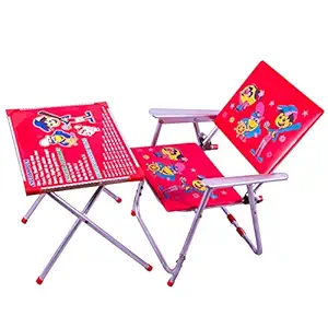 AVANI METROBUZZ Table & Chairs Set for Kids M-58699 (Metal ; Plywood ,Red )