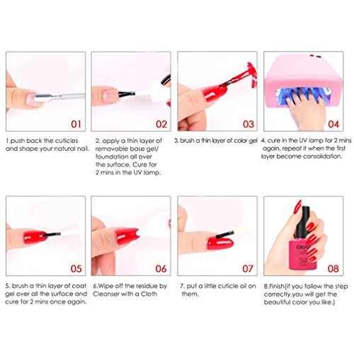 Elite99 UV Nagellack Nail Gel Polish Nagelgel Set Farbgel Weihnachten Geschenk(5×7.3ML Stücke) - 2