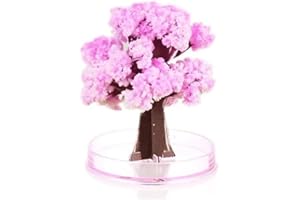 UKD Albero di Sakura Magico Fiore di Ciliegio Romantico Cristallo Magico Albero di Natale Albero di Carta in Fiori Albero Magico Albero di Natale Magico Bonsai Magic Sakura