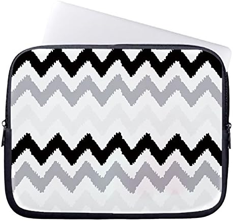 Bhdangfds Black and Grey Striped Chevron Pattern Patten Laptop Sleeve 13 Inch Macbook Air 13 Case Macbook Pro 13 Sleeve and 13.3 Inch Laptop Bag