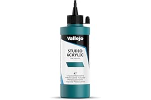VALLEJO ACRYLIC STUDIO, PINTURA ACRÍLICA, 200ML, TURQUESA DE FTALOCIANINA, Nº 47