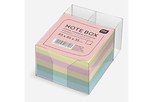 Interdruk Coloured Memo Cube 85 x 85 x 35 mm Loose Sheets in a Plastic Holder