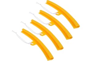 UYUYong 4PCS Protection de Jante avec Trous et Cordes Protecteur de Jante de Vélo Moto Protecteur de Jante de Roue pour éviter l'usure des Pneus - Orange