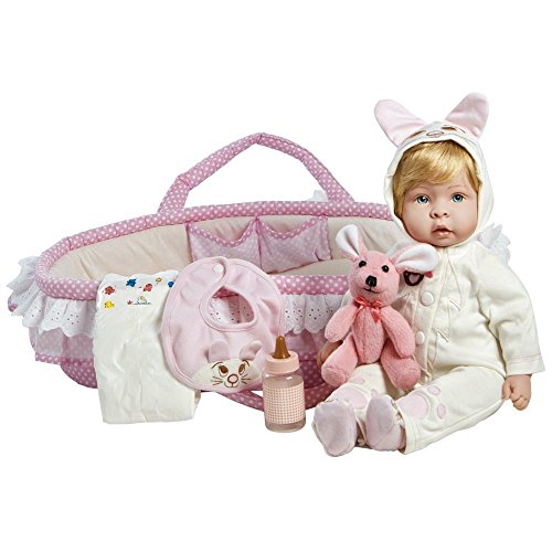 Paradise Galleries Lifelike Realistic Soft Vinyl Weighted 46cm Baby Girl Doll Gift 