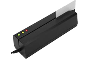 JIMFOTY Lector de tarjetas de banda magnética USB, escritor de lector de tarjetas de banda magnética USB de 3 pistas Lector de tarjetas de crédito POS Magstripe para mini lector MSR605X Swiper