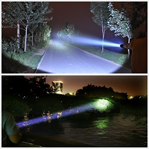 Ambertech Wiederaufladbare 7000 Lumen Super Heller LED Scheinwerfer Taschenlampe Suchscheinwerfer - 7