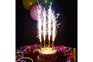 FX DISTRIBUTION Lot de 4 bougies fontaine pour décor de fête Sans Parfum - 60 Secondes