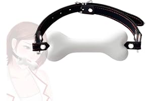 Silikon bondage leksak, vitt ben med mun lekboll