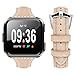 Produktbild IGEMY 5.5-8.1inches T Geformt Luxus Lederbänder Ersatz Armband Zubehör Straps für Fitbit Versa Braun Schwarz Blau Kaffee Grau Khaki Minzgrün Orange Weiß Gelb (Khaki)