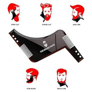 Beard Shaping Tool Template. Beard Shaper Tool Plus Comb for line up & Edging, Men's Facial Hair Hairline Perfect… - Image 4