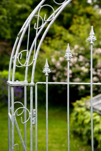 Rosenbogen 12mm Volleisen B: 140cm ZINK mit Türen / Tor - 8