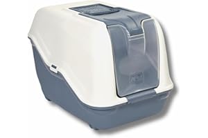 Pet's Market Toilette Gatti Lettiera Netta Cassetta Igienica Chiusa Accessoriata con Maniglia e Paletta filtro anti odore ai carboni attivi 54X39X40H Colori Assortiti