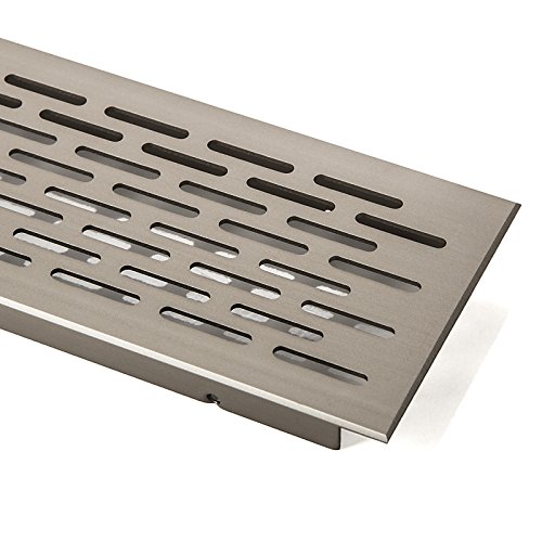 SO-TECH® Lüftungsgitter Lochgitter Belüftungsgitter Oval - Edelstahloptik - 250 mm