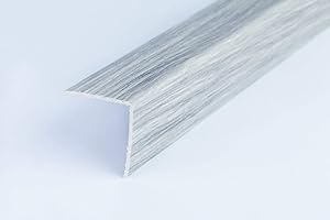 Wood Effect Plastic PVC Corner 1M Angle Trim Wall Corner Guard Edge Protector TMW Profiles (25mm x 25mm x 1M, Ash Tree)