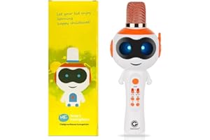 Genround Kids Toys Wireless Karaoke Microphone, Children Karaoke Machine Home Party Toys Gifts, Bluetooth Player Speaker with Voice Changer for Android, iOS, Singing Recording