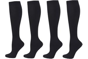 ZINGSO Compression Socks for Women Men, 2/3/4/6 Pairs 20-25mmHg Knee High Socks Compression Stockings for Sport, Athletic, Edema, Diabetic, Varicose Veins, Travel, Pregnancy, Nursing