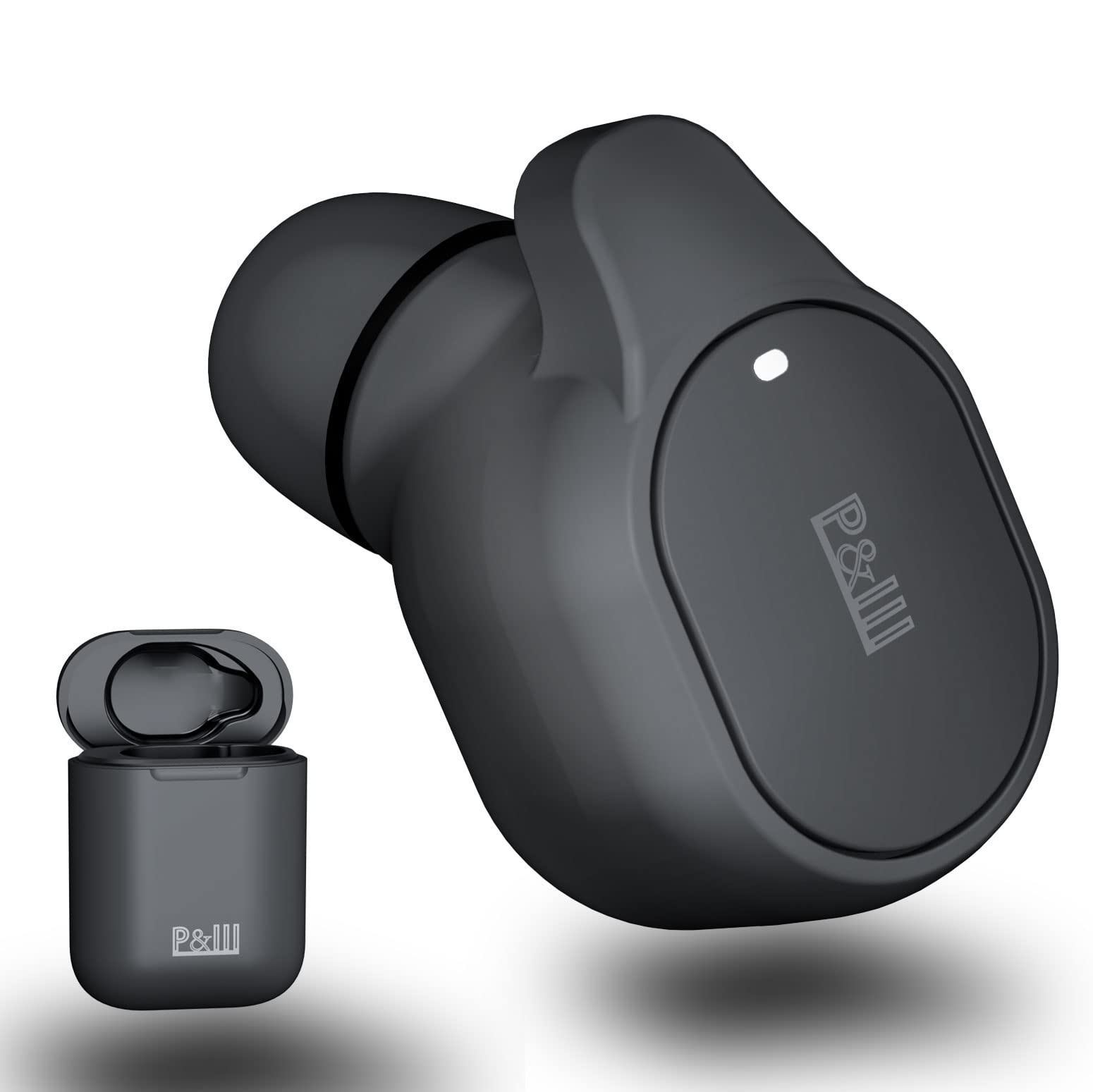 P&LLL Bluetooth Mini Single Earbud Wireless Invisible Pro Headset 8Hrs Playtime Noise Smallest in-Ear Noise Cell Phone with H