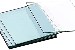 Huanyu ITO Lot de 5 verres conducteurs transparents avec revêtement en oxyde d'étain pour laboratoire R&D 7/10/15/17 ohm/m² (ITO < 7ohm/m², 100 × 100 × 1,1 mm