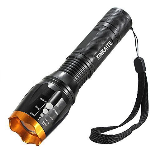 XINKAITE 2000lm LED Taschenlampe, Cree XML L2 Aluminium Fackel 5 Helligkeit Zoombare fur Camping