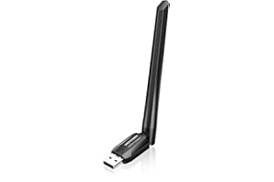 VENTION Clé USB WiFi pour PC, AC600 WiFi Adaptateur + Bluetooth 5.0 Antenne Dongle, Double Bande 2,4GHz/ 5GHz, avec 6dBi Antenne sans Fil, Compatible avec Windows 11/10/8.1/8/7/XP
