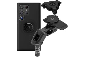 Quad Lock Telefonfäste för Motorcykel Gaffelrör PRO med Vibrationsdämpare och MAG-fodral för Galaxy S24 Ultra
